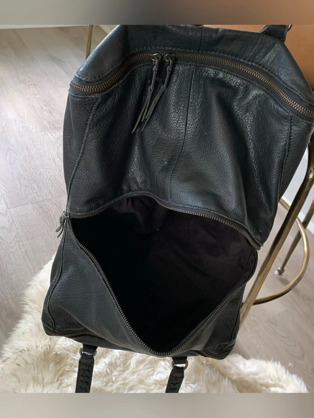 Liebeskind Black Leather Kayla Large Satchel Bag
